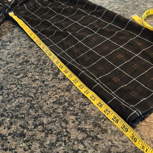 Vanilla star slouchy trousers black brown plaid NWT 5/27 - Picture 12 of 12